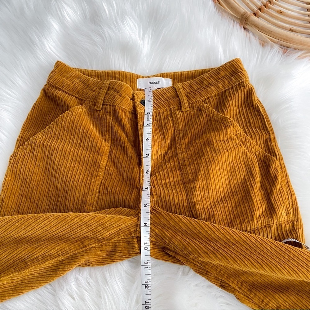 ba&sh Mustard Yellow Corduroy Wide Leg Pants - Picture 13 of 16